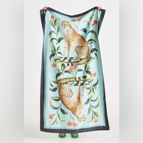 Anthropologie Maeve Cotton Printed oversized Beach Towel - Picture 1 of 13